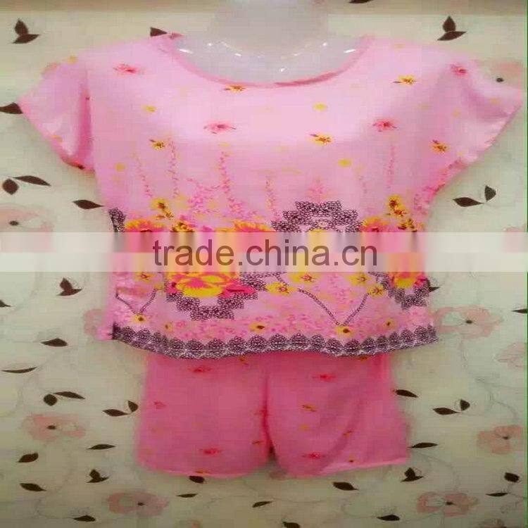 1.42USD Factory New Design Wholesale Ladies Lady Printed Sexy Cotton Assorted Designs Ladies Sexy Short Pajamas ( kckttz015)