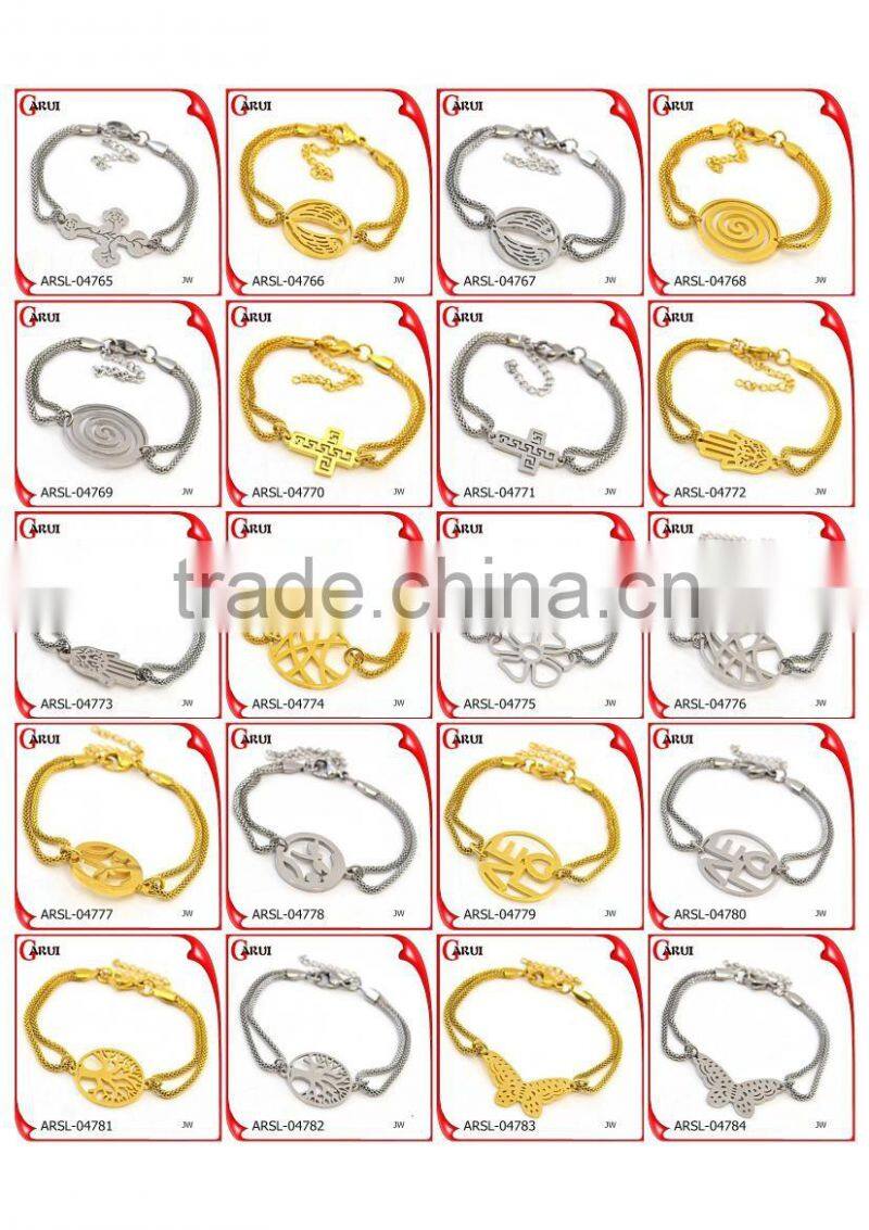 new fashion girls tops jewelry gold models bracelet metal butterfly charms bracelet