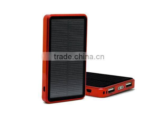 High quality and High capacity portable power bank,solar charger power bank with 6000mah