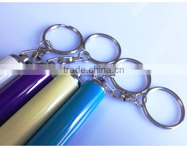 2015 new and fashion customed design led metal and aluminum mini projector light projector keyring to promotion