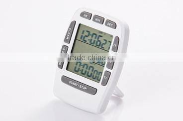 New Cheap 3 Line Kitchen Timer,Count Down Timer,12/24 hours Clock Kitchen Timers
