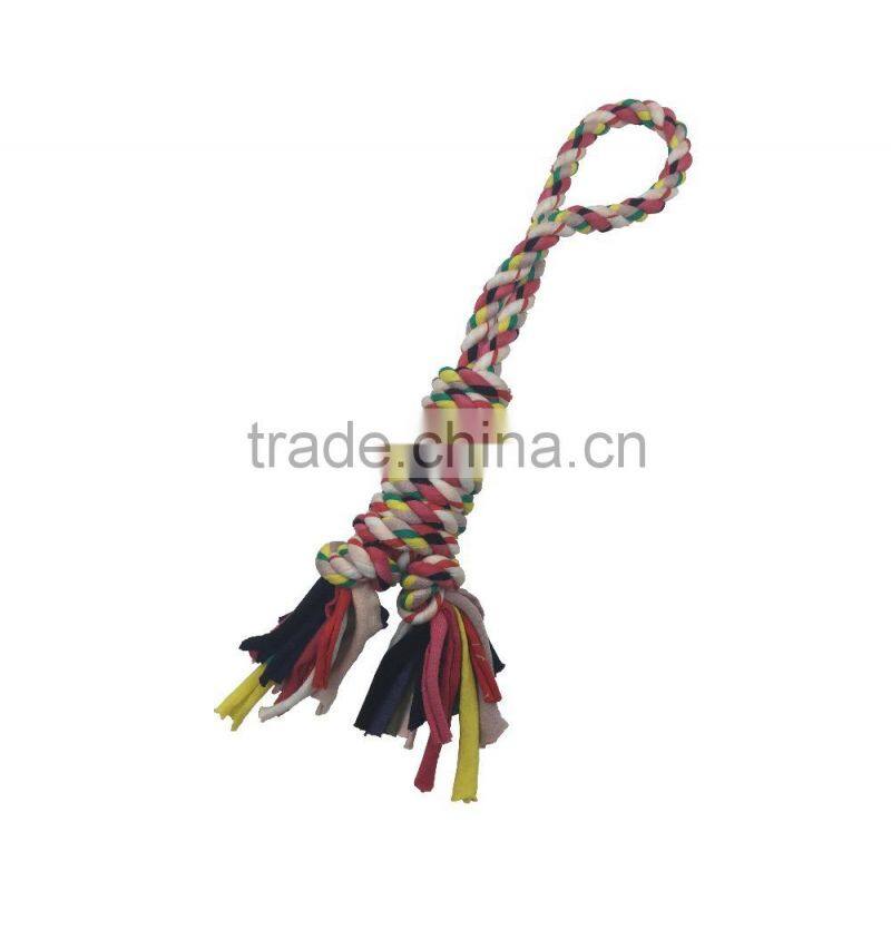 Pet rubber toy,pet toy by colored cotton balls,Colorful cotton rope ball toys pet toys for dog chewing