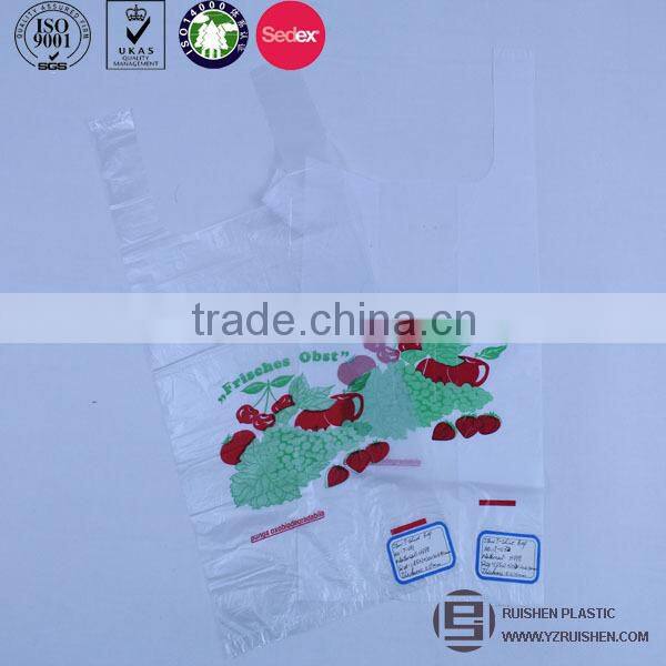 White Film HDPE KFC T-shirt Packing Bags