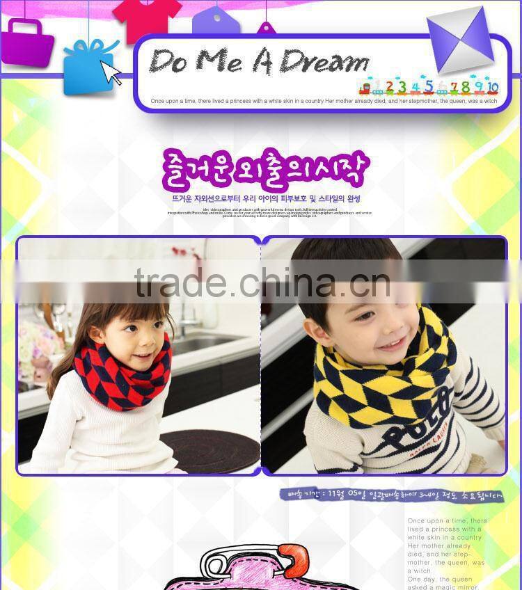Wholesale 2014 Winter New Rhombus Design Unisex Boys Girls Winter Scarf