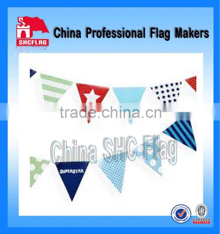 Christmas Colorful Fabric Bunting And Pennant Flags