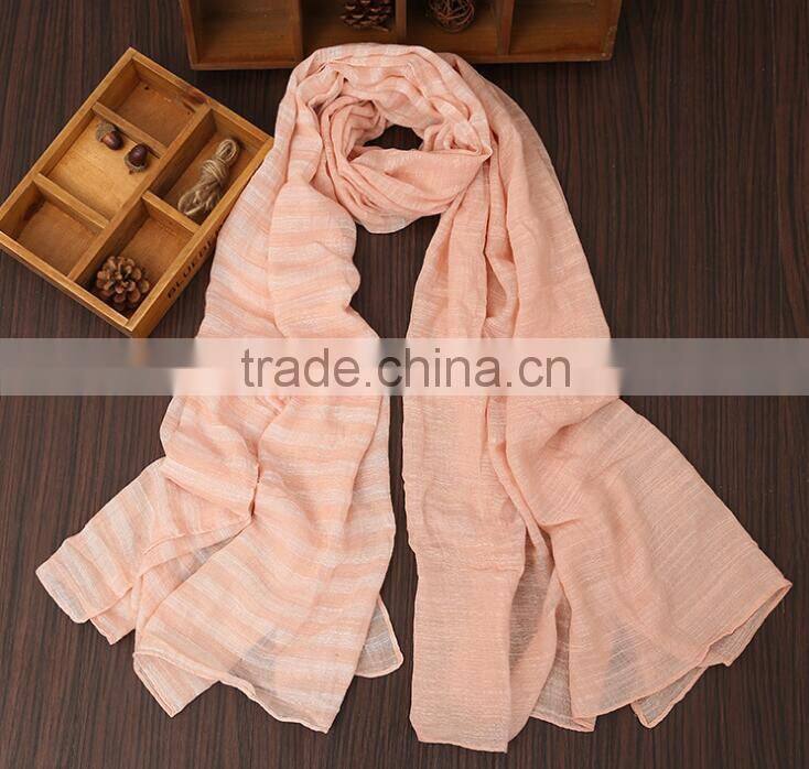New Long Viscose Gradient Striped Turkey Scarf