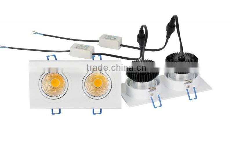 2x9w 2700k-3200k color temperature barbershop lighting square led downlights