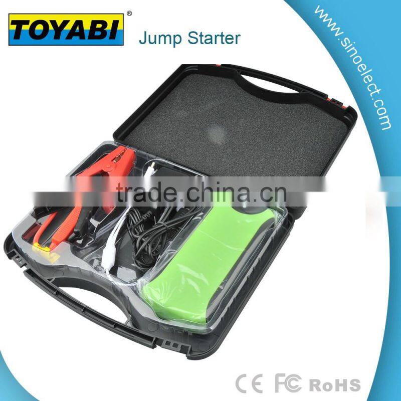 12000mAh Car Jump Starter and Portable Charger Power Bank with 400A Peak Current, Advanced Safety Protection and LED Flashlight