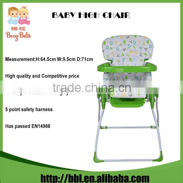 Manufacturer High Quality EN14988 Certificate Simple Design Comfortable Safety Baby High Chair Best