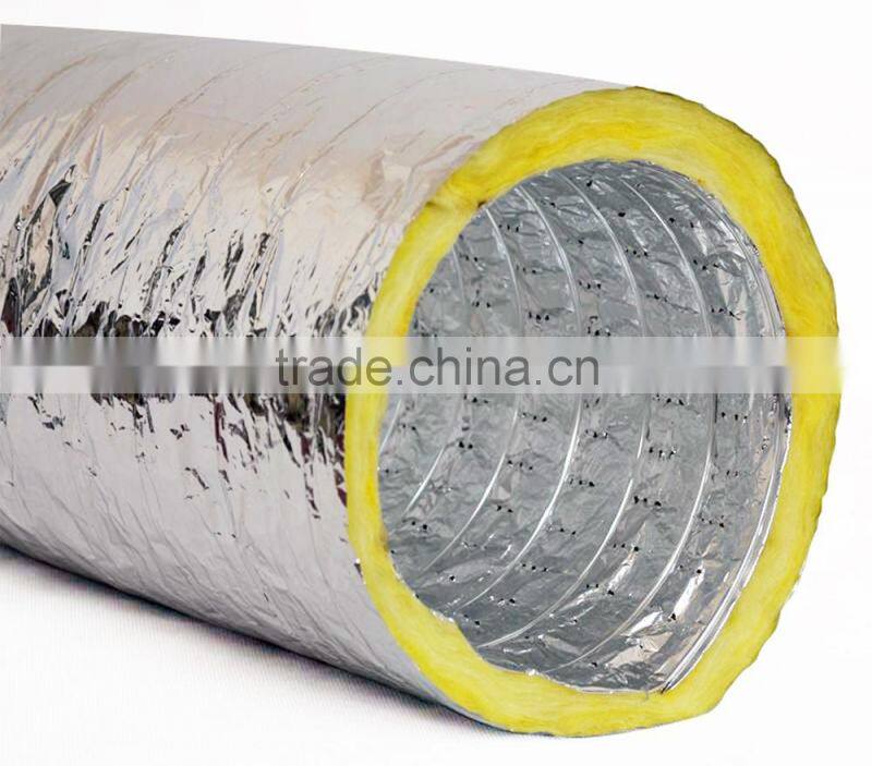 Single Layer Acoustic Insulated Flexible Air Duct for HVAC Systems / Aluminum Flexible Air Duct