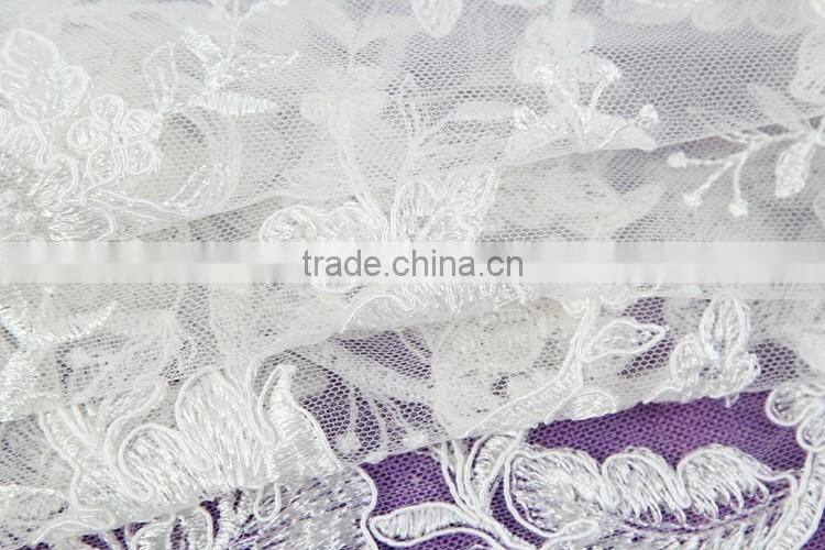 wholesale cheap nylon cotton embriodered high quality african lace for dress china supplier