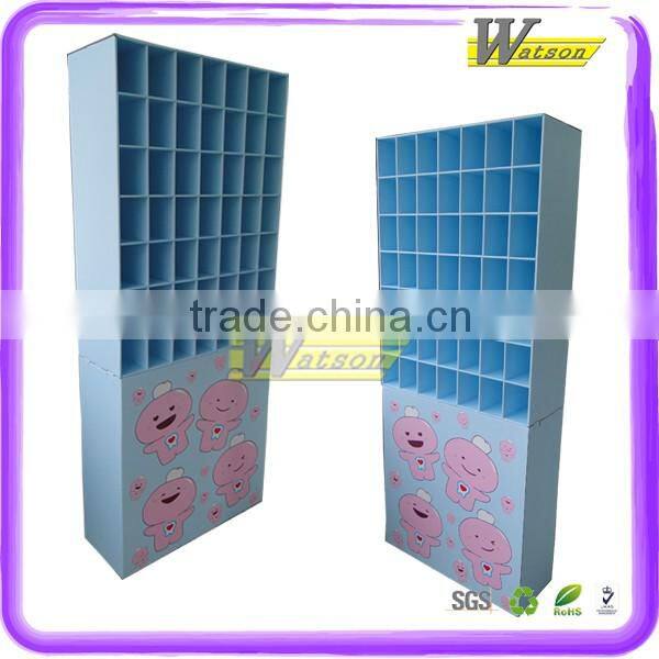 Strong structure custom cardboard compartment display rack for babies' bottles retail