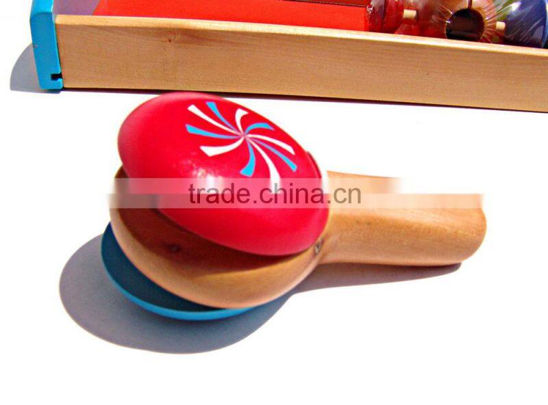 2015New Wooden Baby Music Toys,Popular Colorful Kids Maracas Toy,Hot Selling Wooden Music Toys