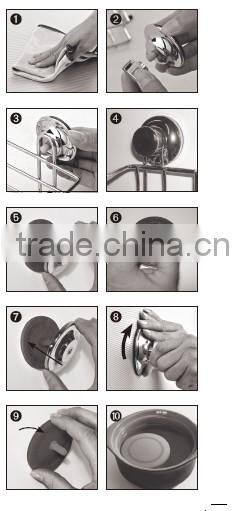 Kitchenware Suction cup Rack with 6 hooks