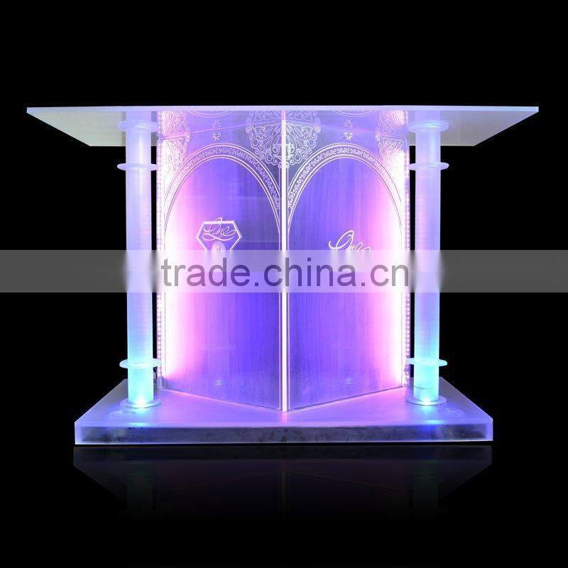 high quality acrylic bar table with LED lights,bar table for bar