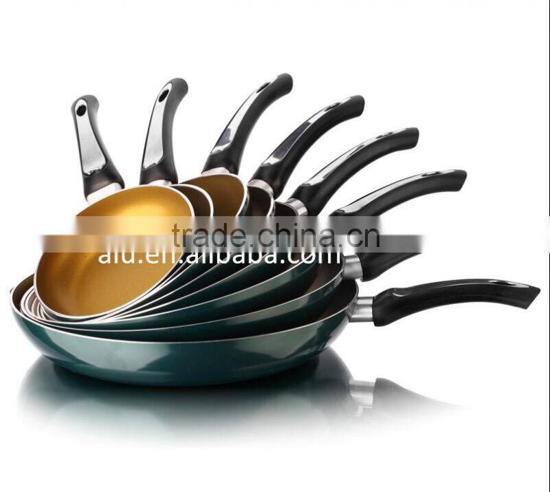 Aluminum Pressed/ Forged Copper nonstick Coating Outer Painting Fry Pan Pizza Pan Egg Pan Round Crepe Pan