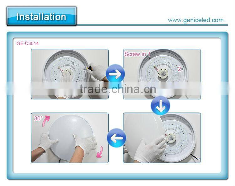Round ceiling light energy saving 14w led lamp with white color