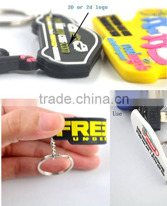 Design your own funny pvc keyring for promotional gift