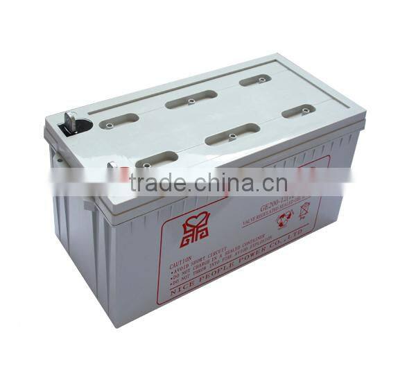 100% Real capacity GE200-12 12v 200ah gel battery for inverter