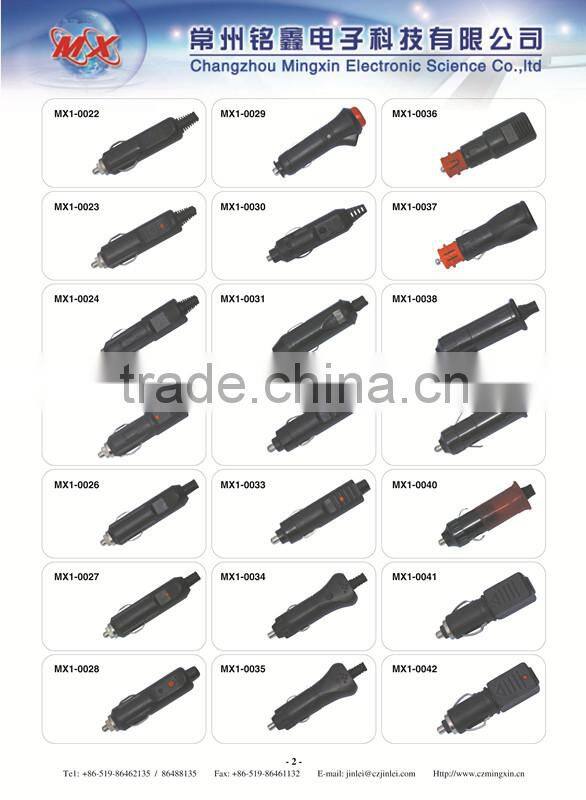 12V ac adapter american style LED light plug cigarette lighter plug cigarette lighter plug cigarette lighter car