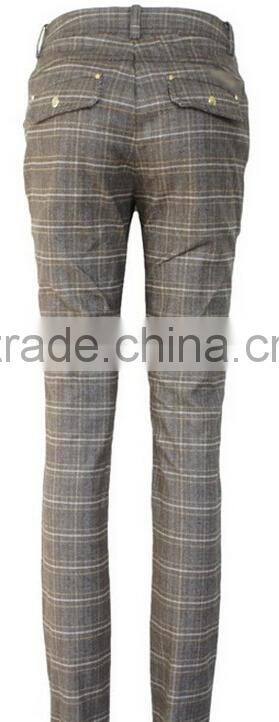 latest grid design custom made pants check pattern pants