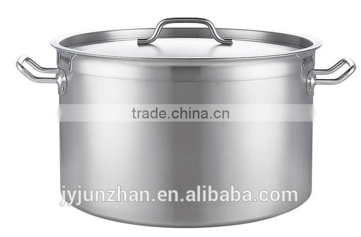 Induction Bottom Double Ears Stainless Steel Restaurant Commercial Cooking Pots for Sale