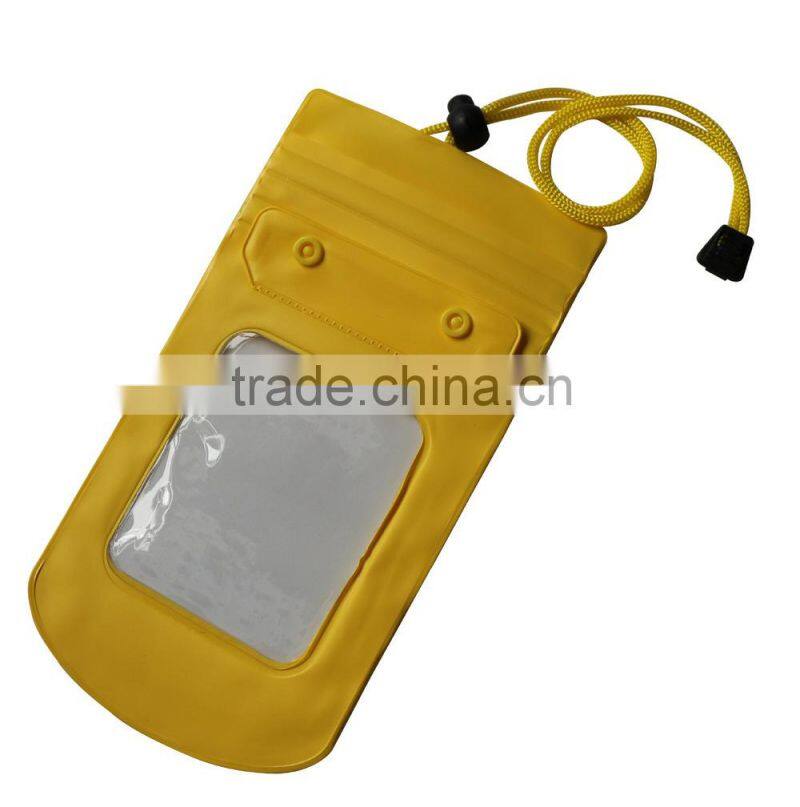 Clear touch screen PVC waterproof bag for phone