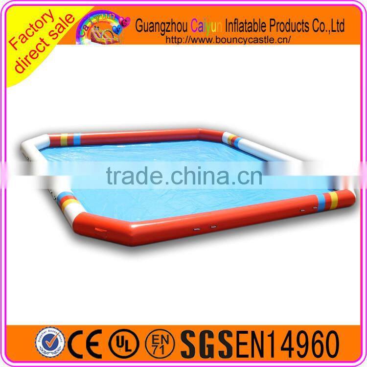 Rubber big pool inflatable square water pool for sale