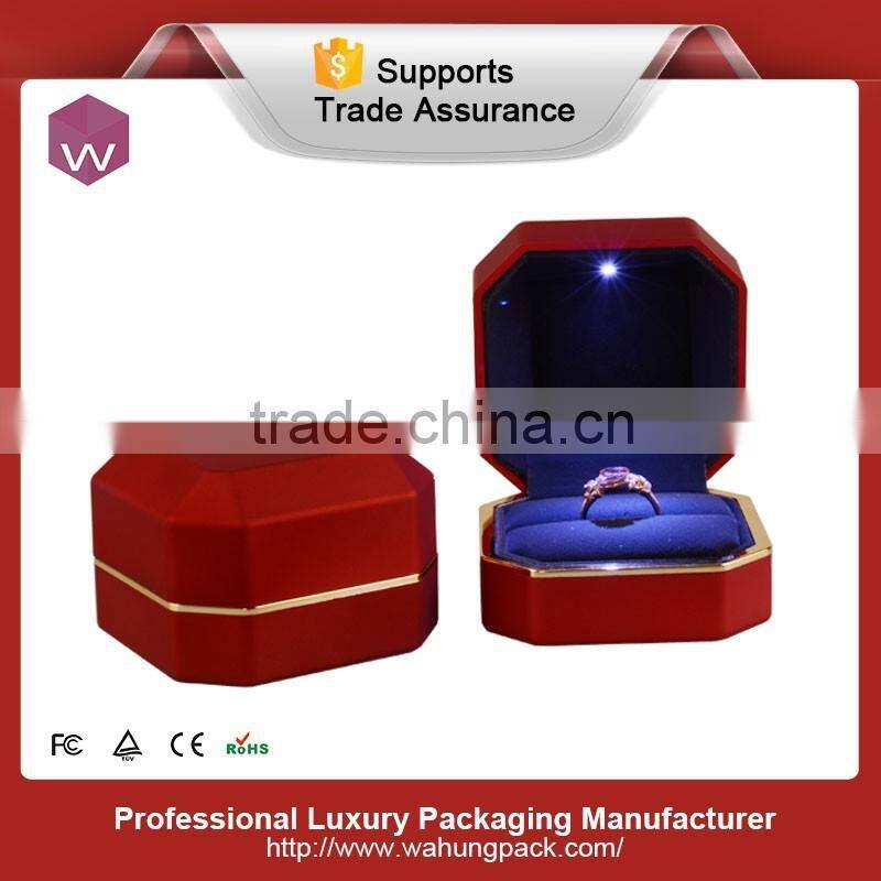 New led light ring jewelry box custom logo