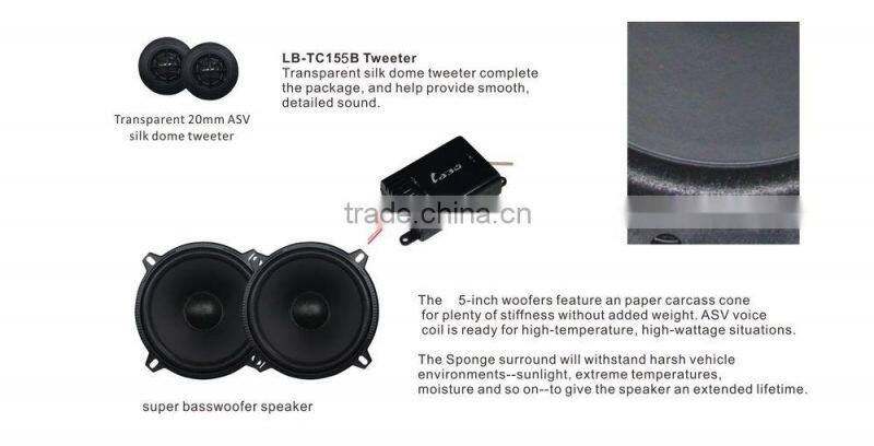2015 component car speaker 5inch car HiFi audio speaker system