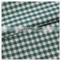 Fashionable lightweight cheap polyester check clothing fabric for ladies dress