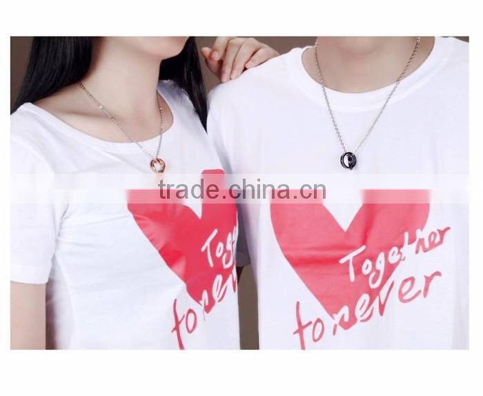 stainless steel couple ring jewelry lastest necklace