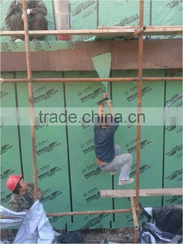 1.2mm/1.5mm cross laminating HDPE self-adhesive bitumen waterproof membrane