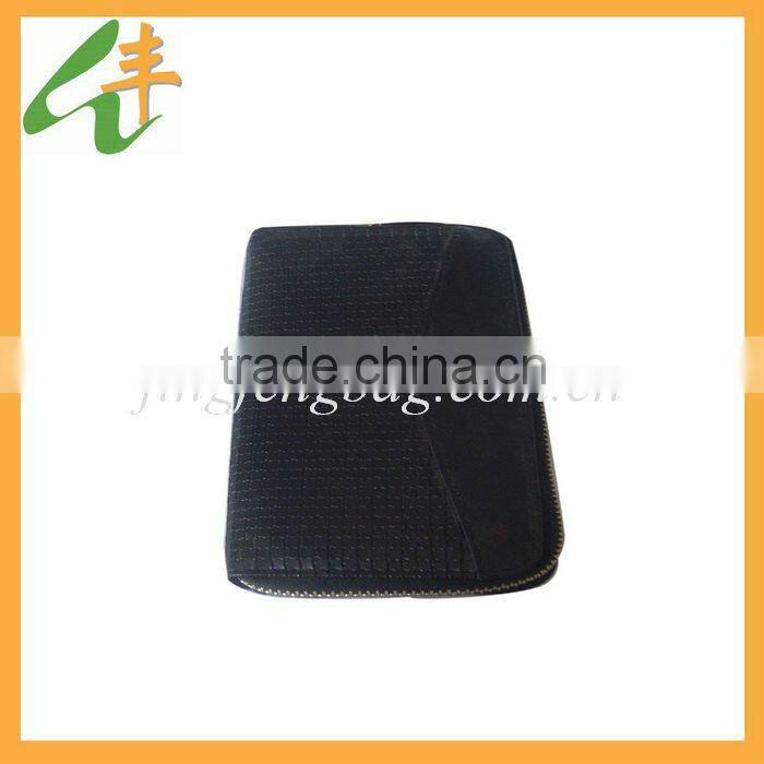2014 black genuine leather fashion multiple wallet