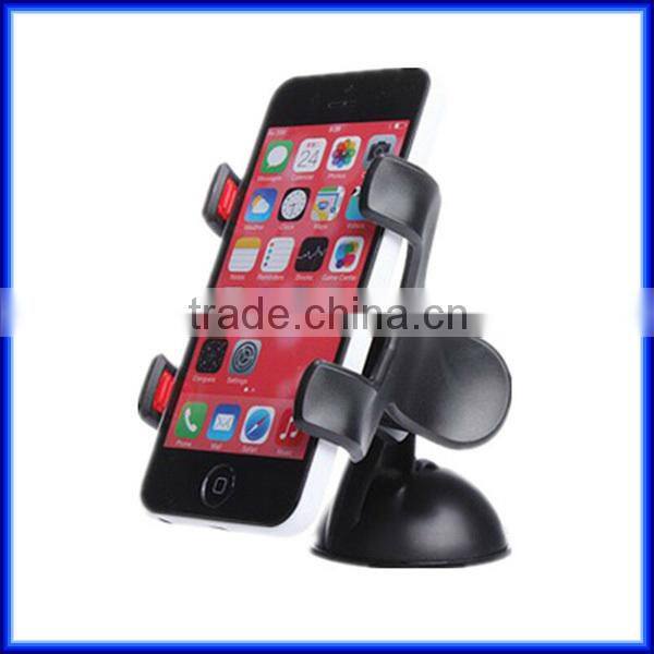 Handfree double clip car cell phone clip bracket for sumsung GPS, windshield suction car phone clip bracket