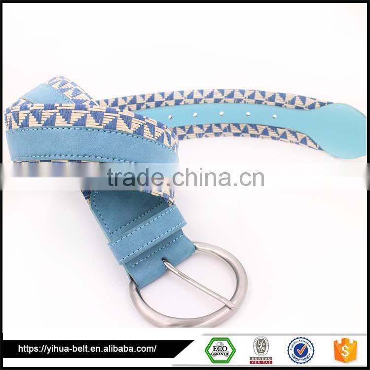 retro style women New fashion mix color weaving belt