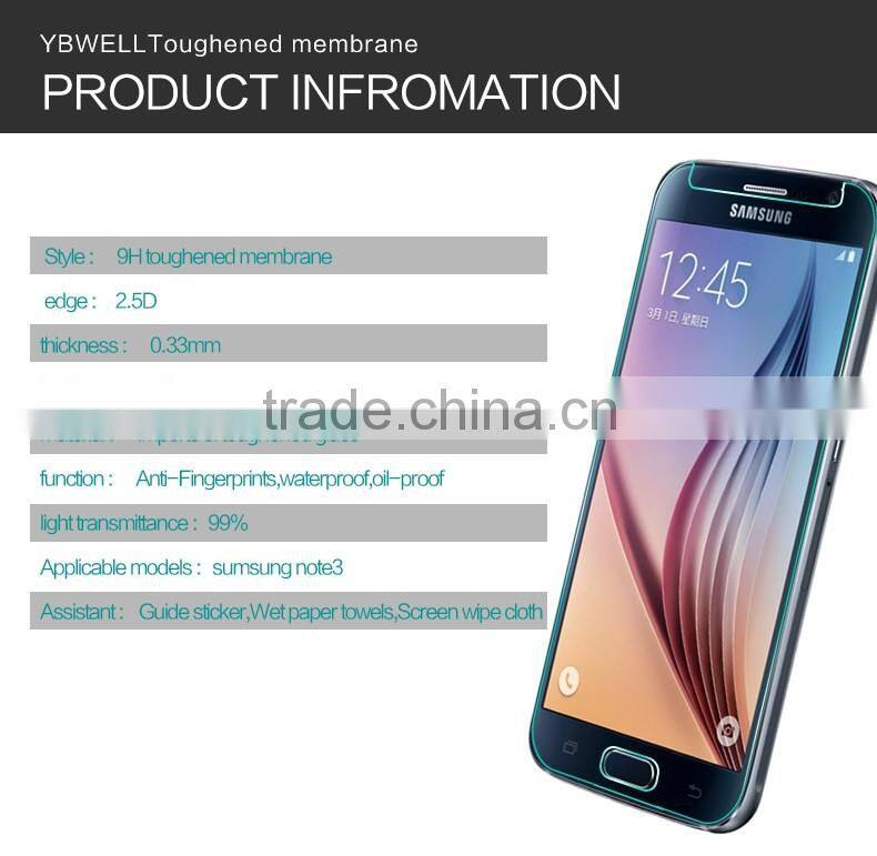 Full Coverage Curved Edge 9H Tempered Glass Screen Protector for Samsung note3 edge