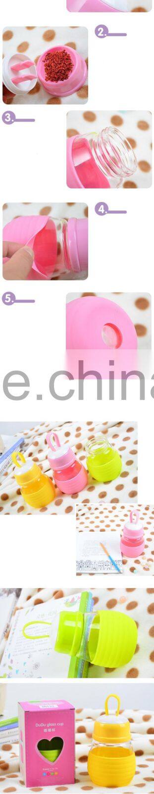 Beauchy 2016 300ml Penguin bottle Penguin shape glass bottle 300ml glass juice bottle with high quality