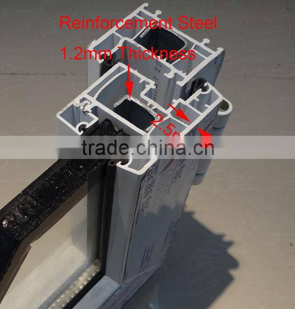Tinted color PVC tilt open vertical opening window