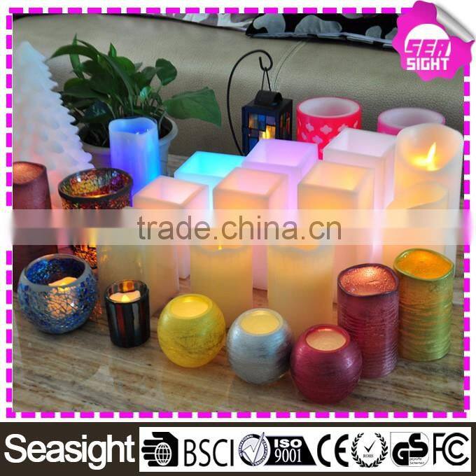 Led flameless candle wholesale, Real Wax flameless moving wick led candle