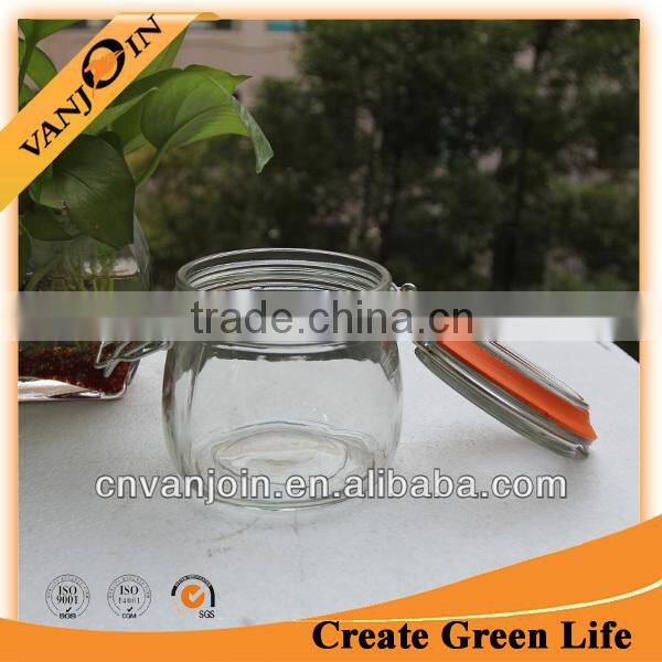 Clear Glass Jar With Clamp Lid