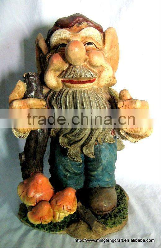 Polyresin Gnome With Axe Decoration Craft