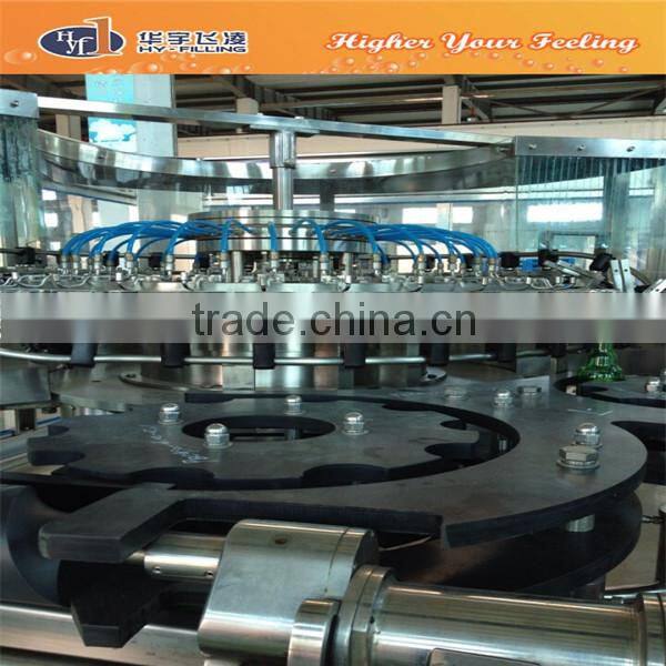Glass bottle carbonated beverage filling line