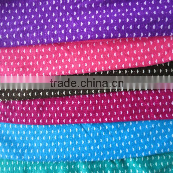 96% Poly spun 4% spandex knitted print fabric for underwear