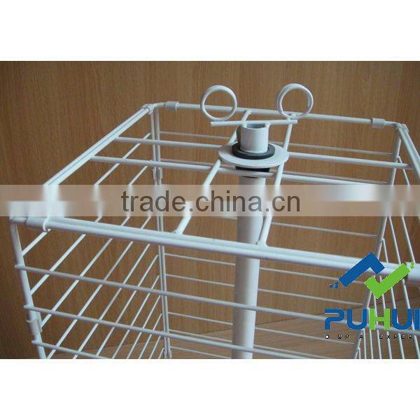 four sides rotating metal counter wire rack with trade assurance