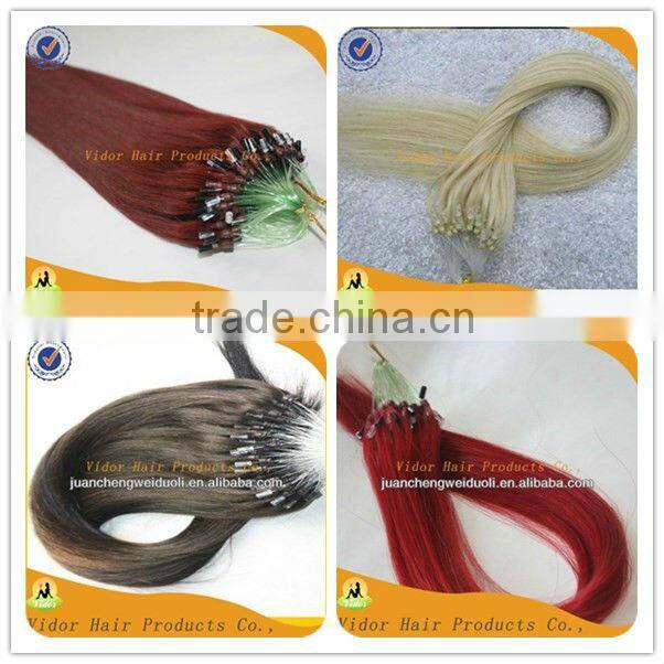 Factory Direct Price Russian Remy Hair Micro Loop Ring Hair Extensions