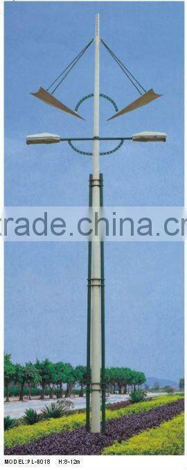 6m/8m/10m/12m street light with tapered /Round pole
