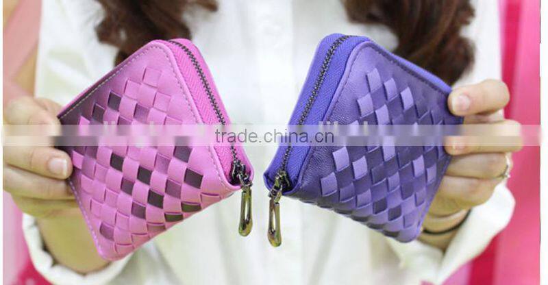 Euro style wallet PU key and coin wallet fashion lady leather wallet