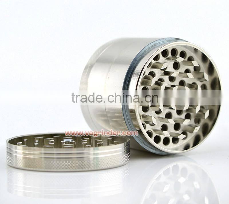 4 Layers zinc alloy Metal Tobacco Crusher Muller Smoke Herbal Herb Grinder 55MM 5 Color