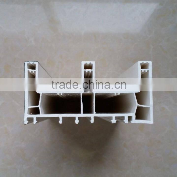 112mm Series pvc windows and doors profile 3 tracks 5 chambers quality pvc sliding window and door profile